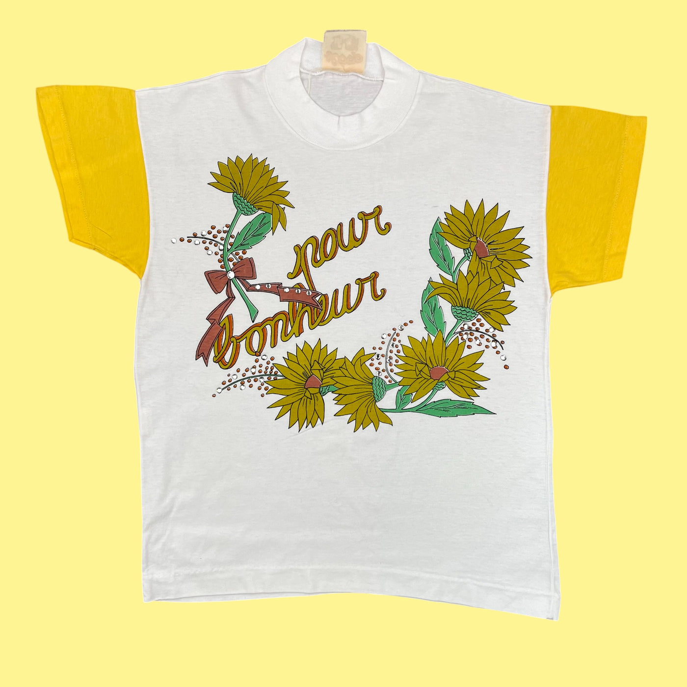 T-shirt deadstock jaune 8 ans