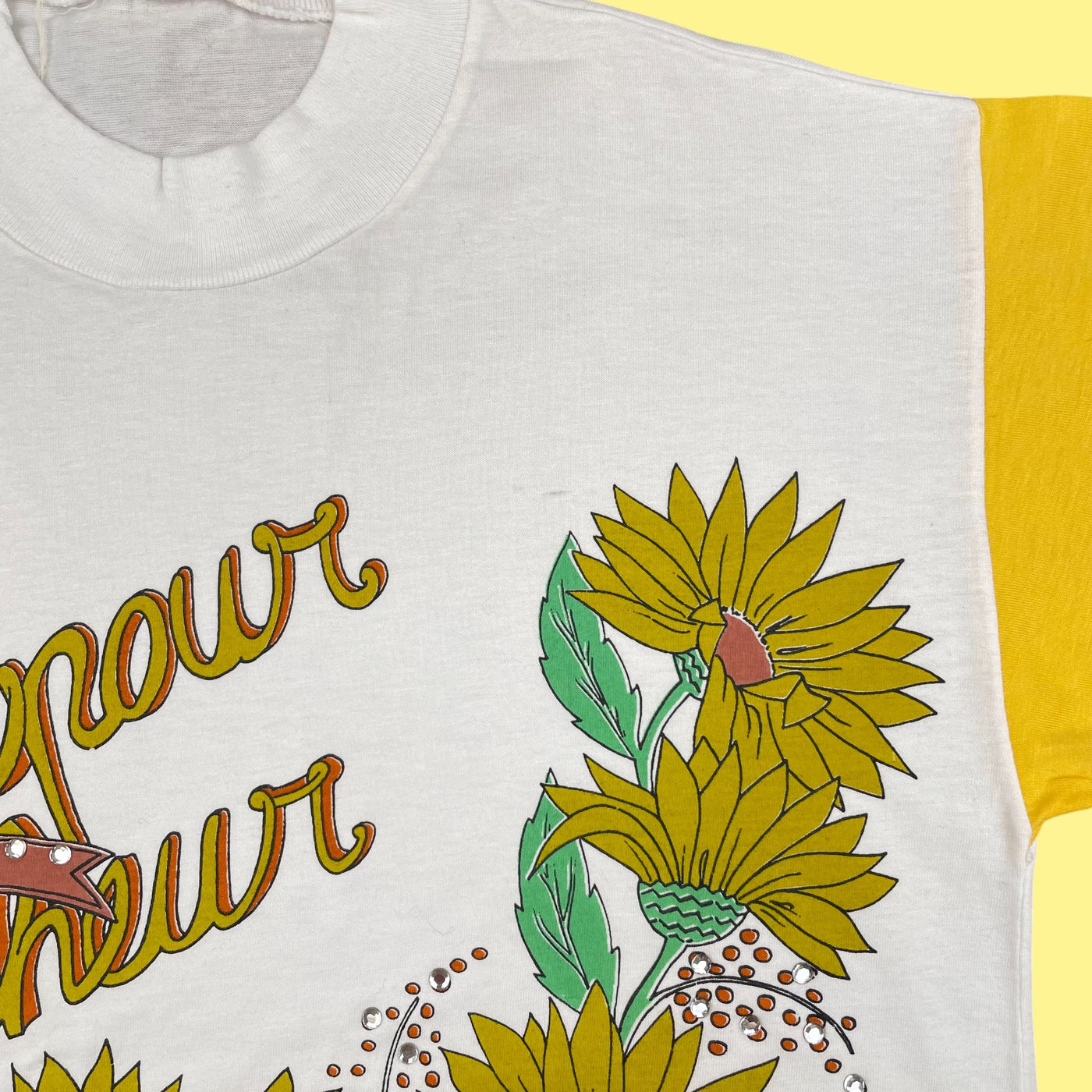 T-shirt deadstock jaune 8 ans