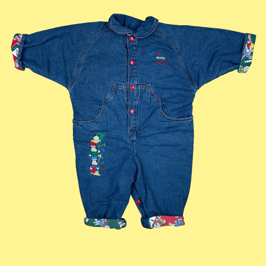 Combinaison jean vintage 6 mois