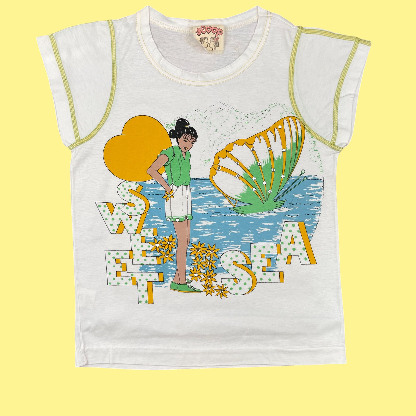 T-shirt deadstock plage 7 ans