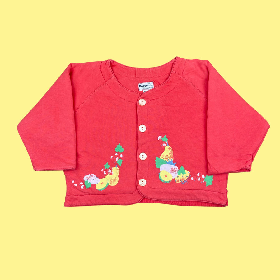 Gilet vintage fruits 12 mois