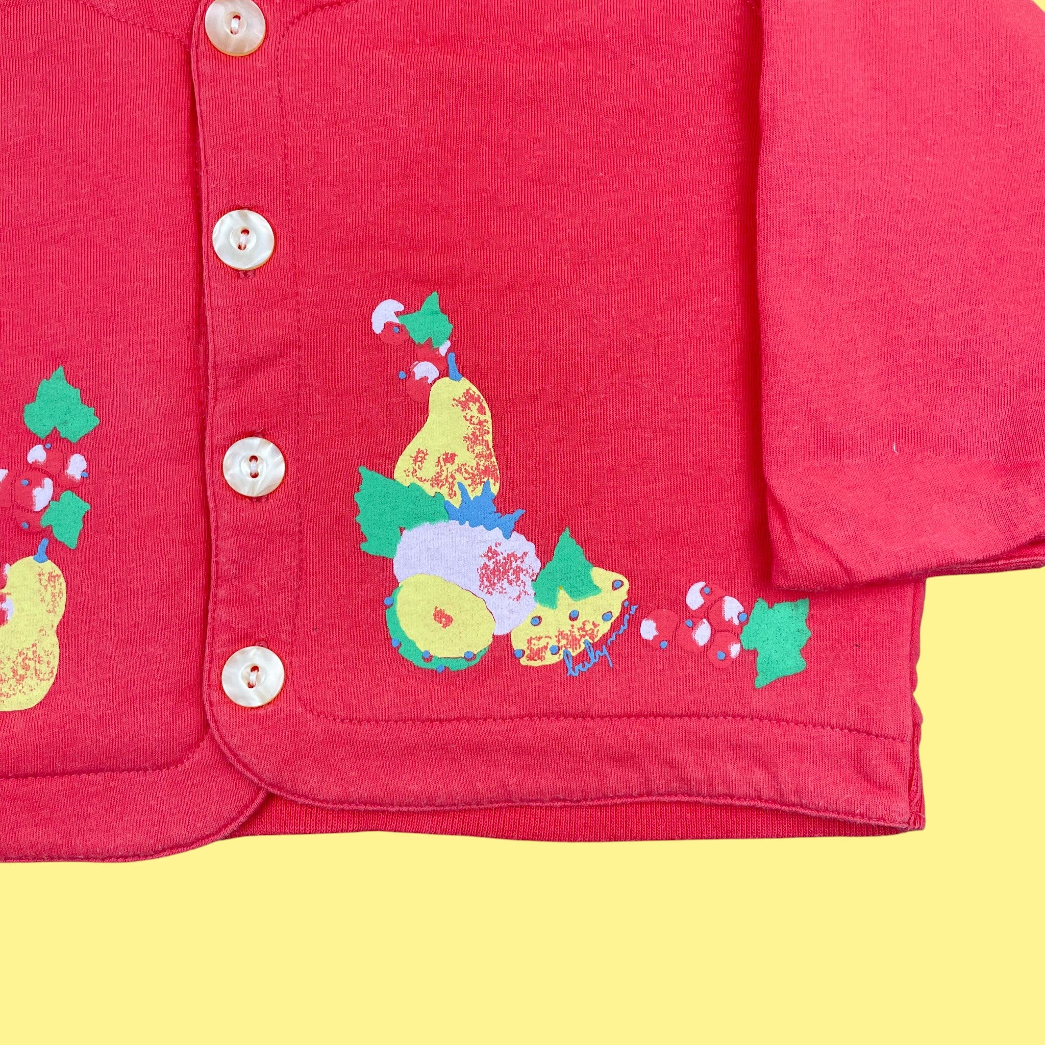 Gilet vintage fruits 12 mois