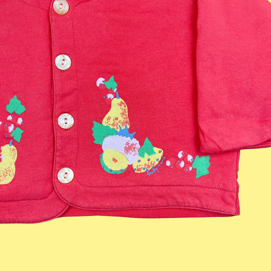 Gilet vintage fruits 12 mois