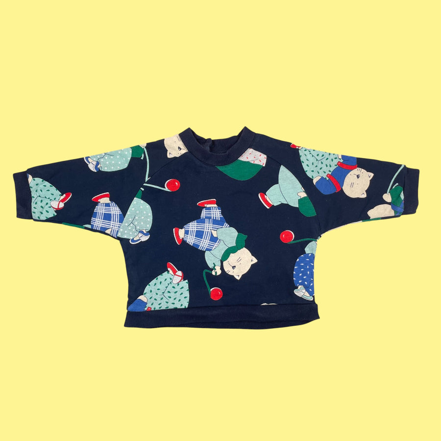 Sweat vintage chats 3 et 6 mois