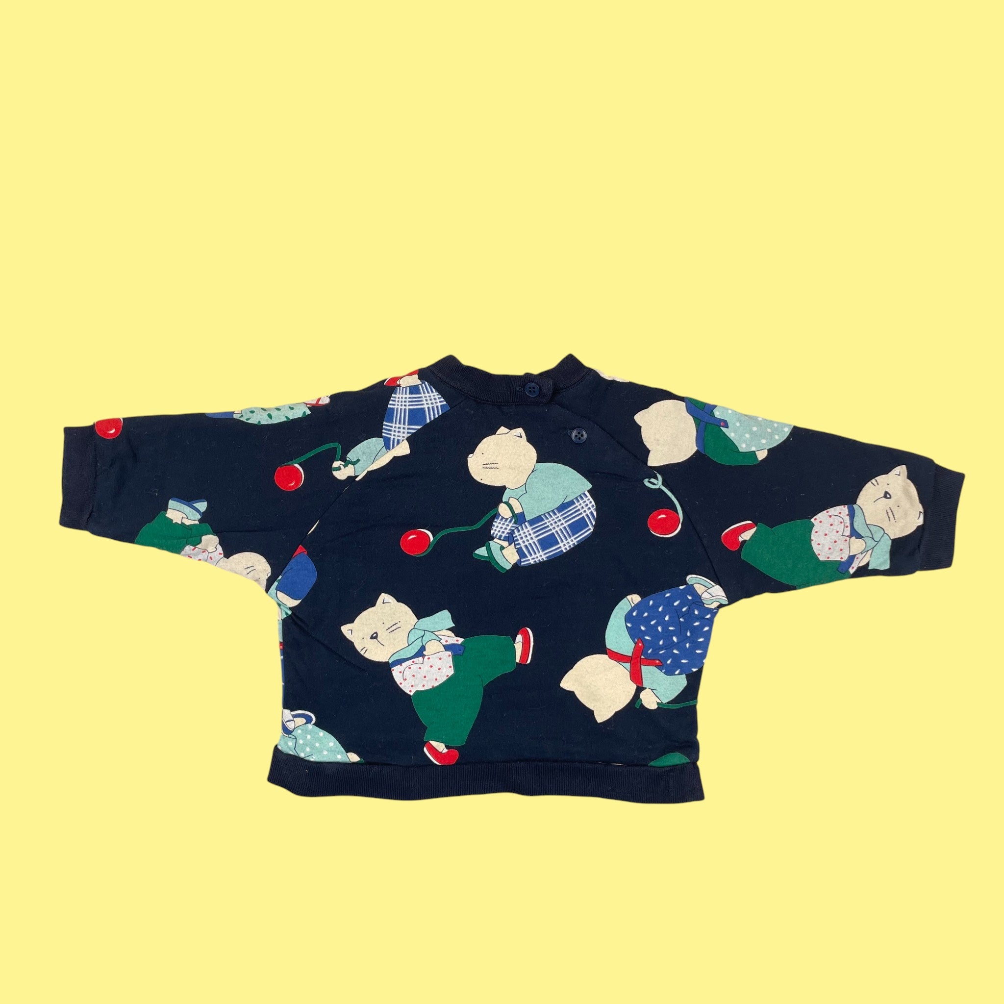 Sweat vintage chats 3 et 6 mois