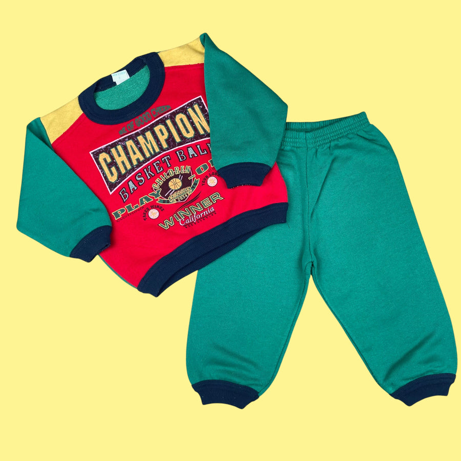 Ensemble color block vintage 18 mois