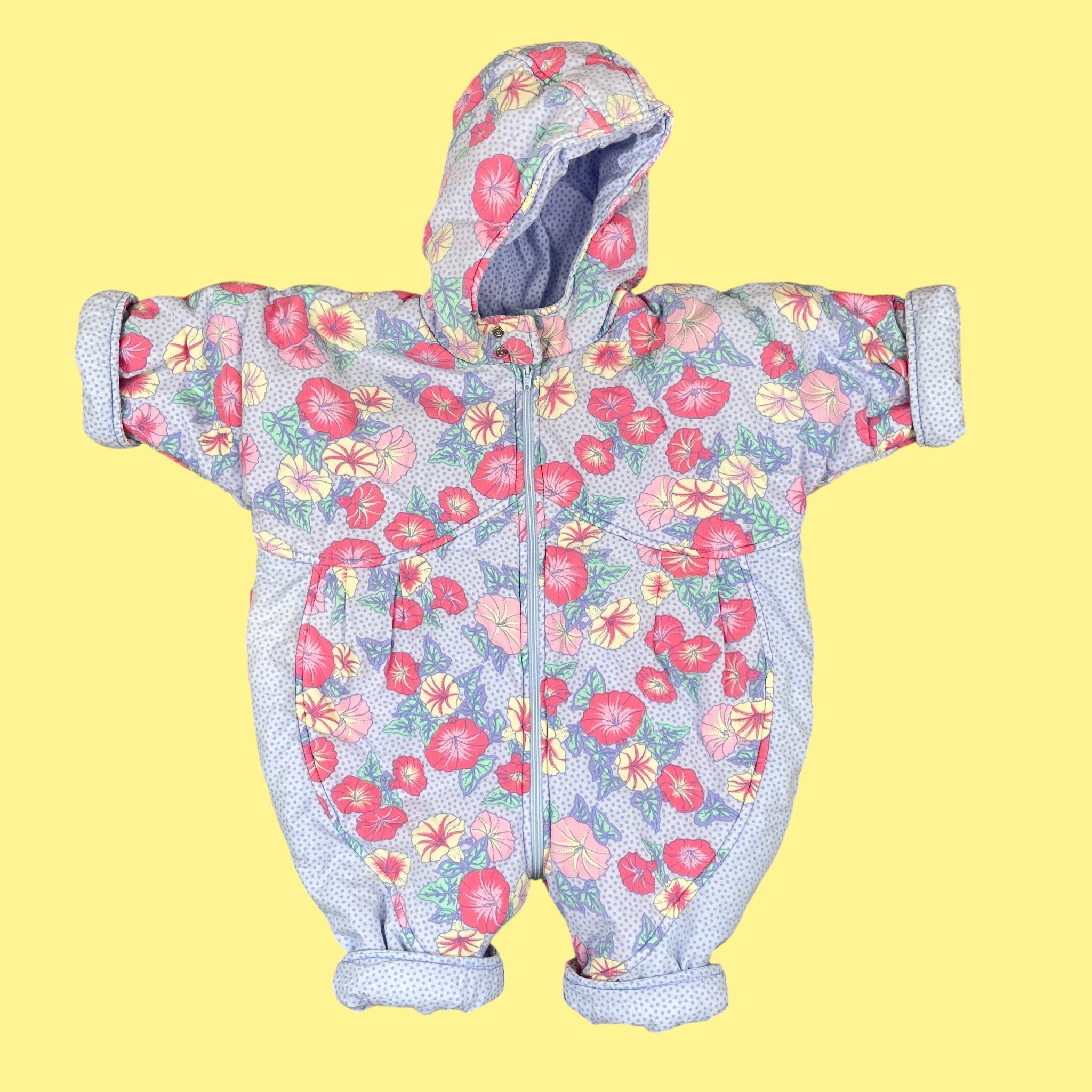 Combi-pilote fleurs vintage 6 mois