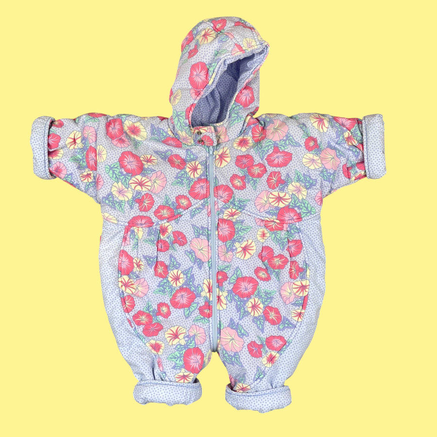 Combi-pilote fleurs vintage 6 mois