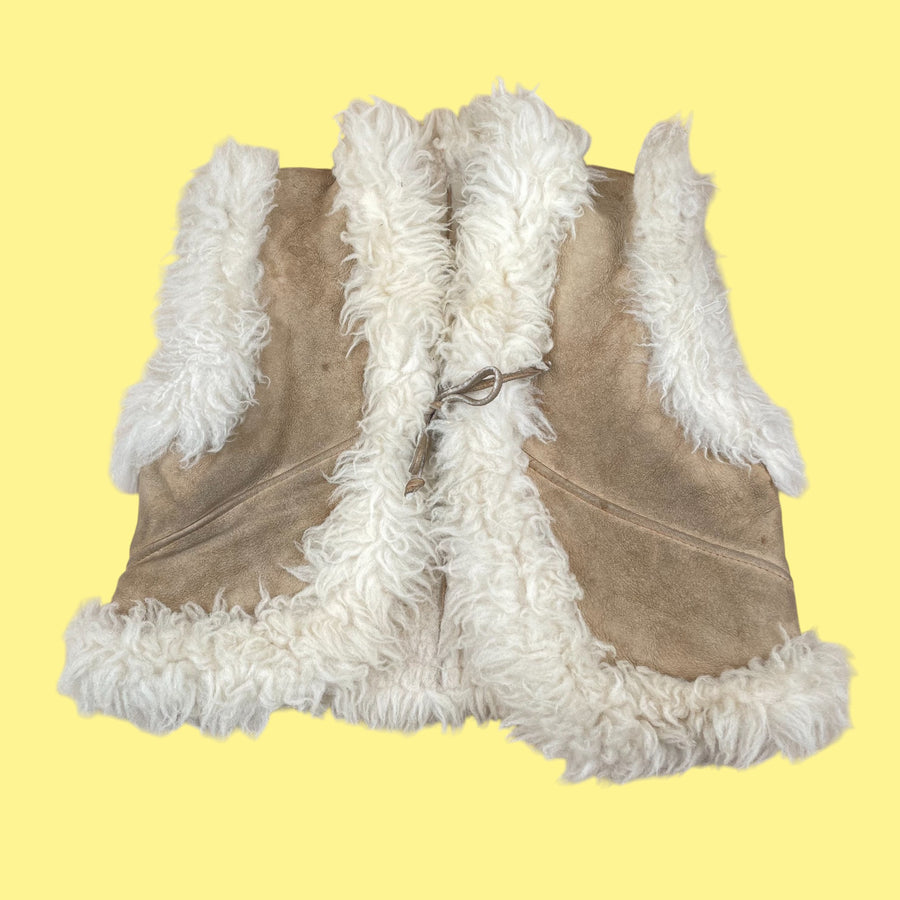 Gilet sans manches cuir 4-5 ans