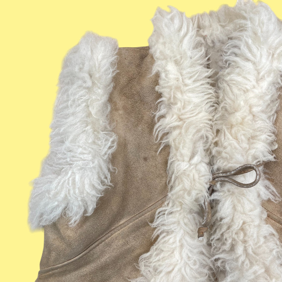 Gilet sans manches cuir 4-5 ans