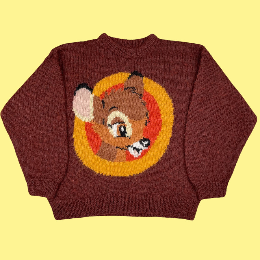 Pull fait main Bambi 6 ans