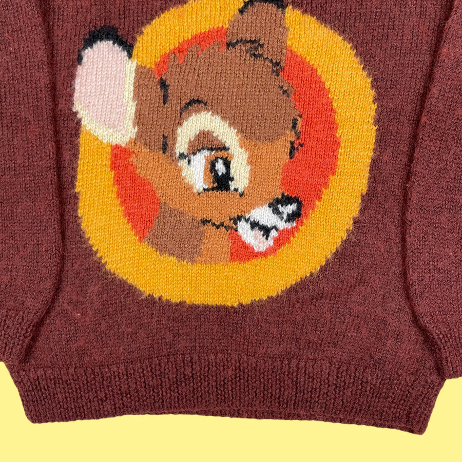 Pull fait main Bambi 6 ans