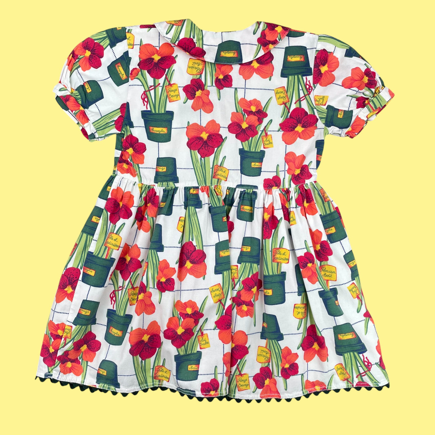 Robe pots de fleurs 3-4 et 7 ans