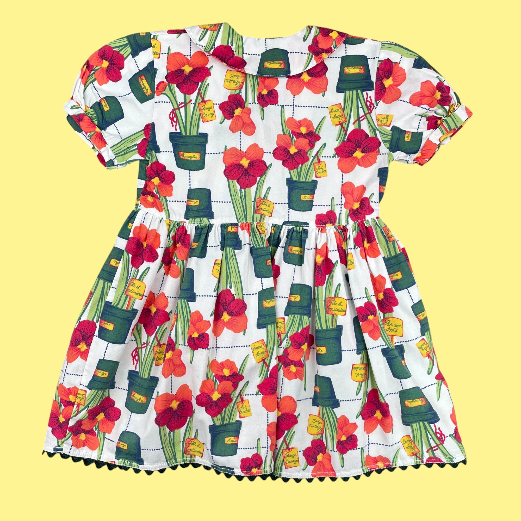 Robe pots de fleurs 3-4 et 7 ans