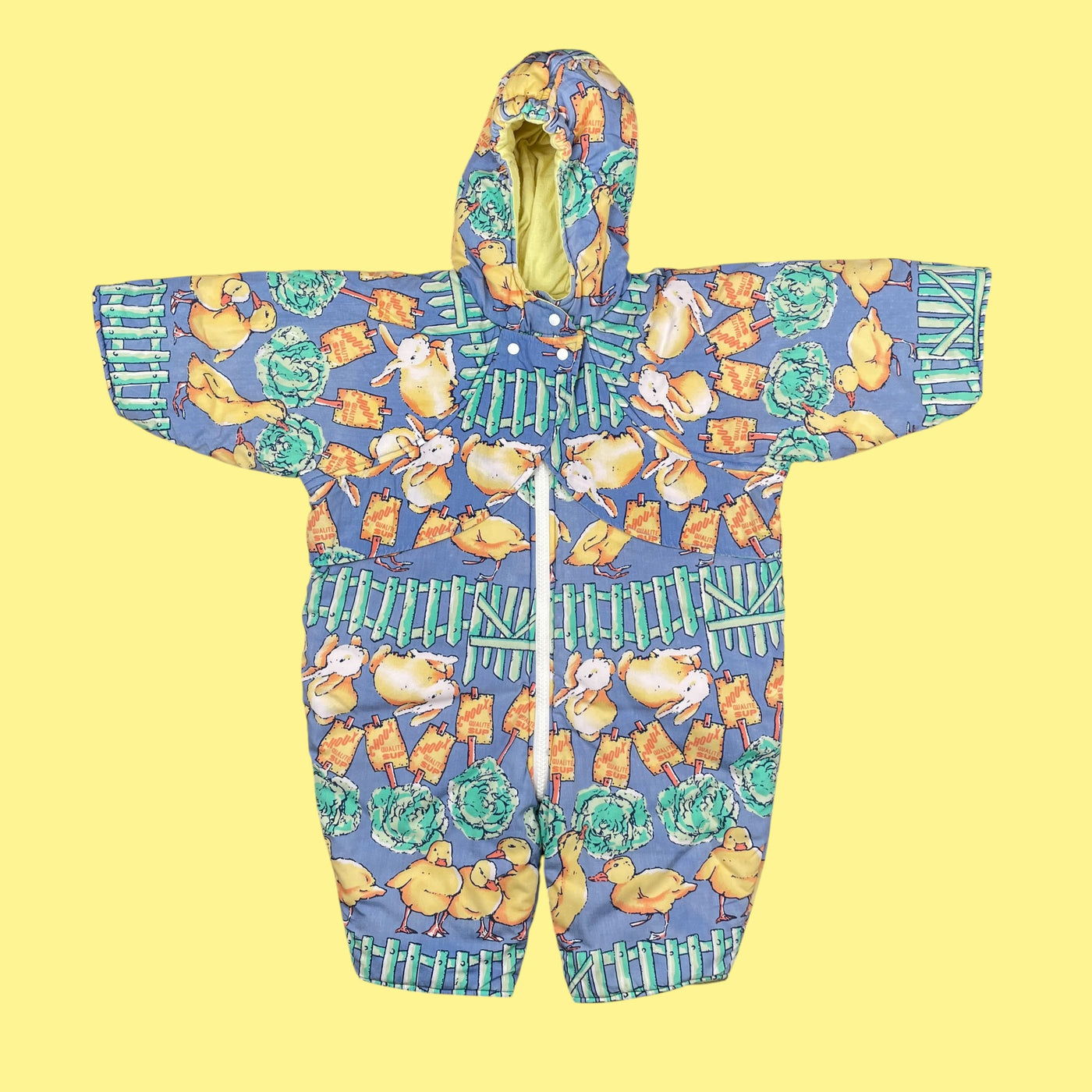 Combi-pilote vintage poussins lapins 6 mois