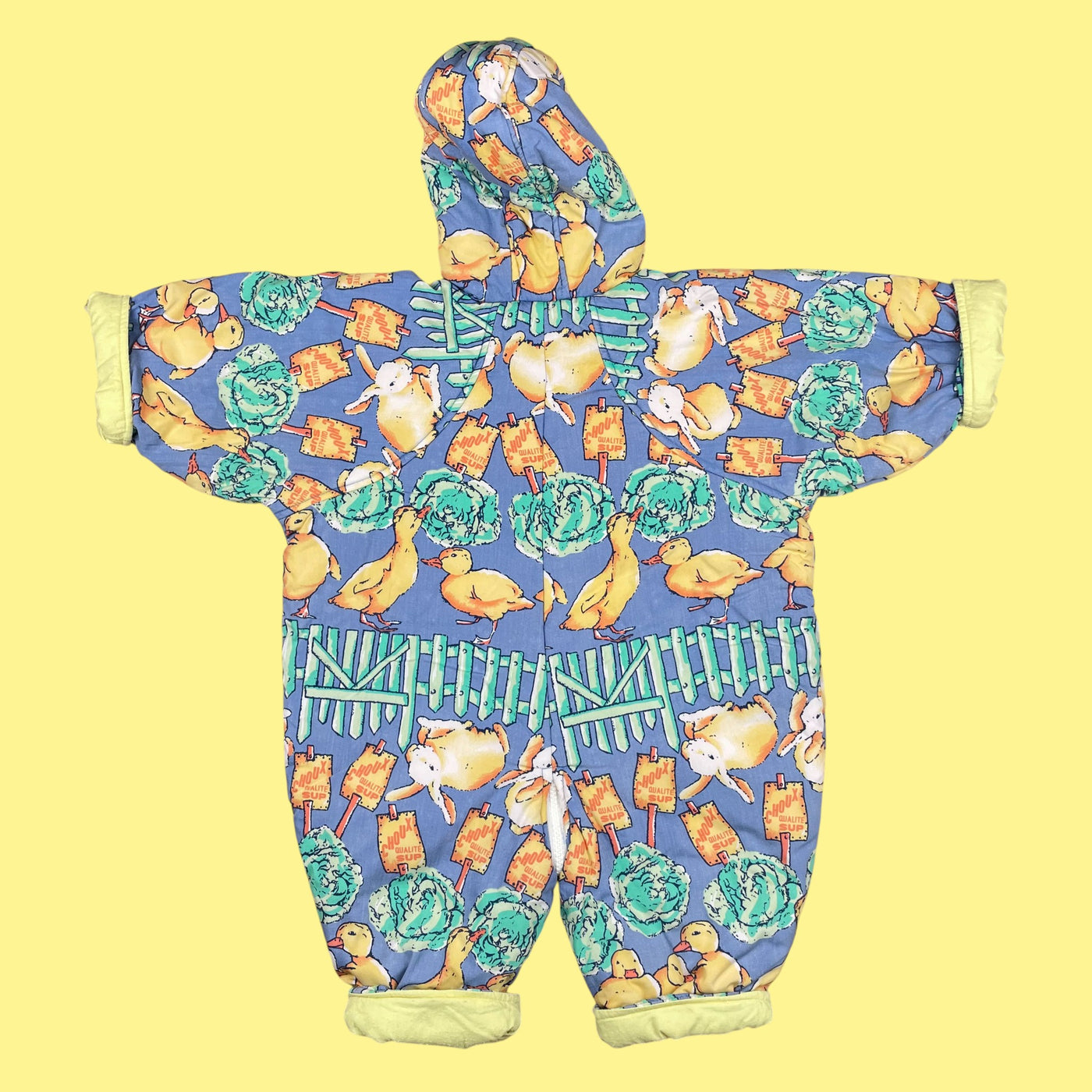 Combi-pilote vintage poussins lapins 6 mois