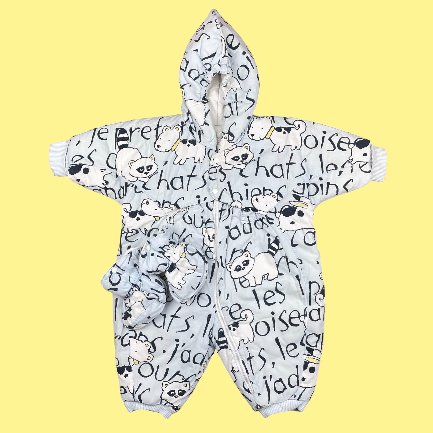 Combi-pilote chiens vintage 3-6 mois