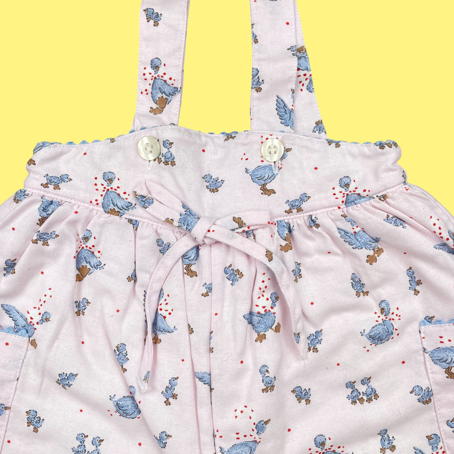 Salopette vintage oies 3 mois