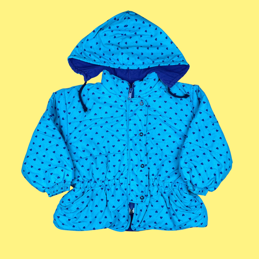 Manteau coeurs vintage 4-5 ans