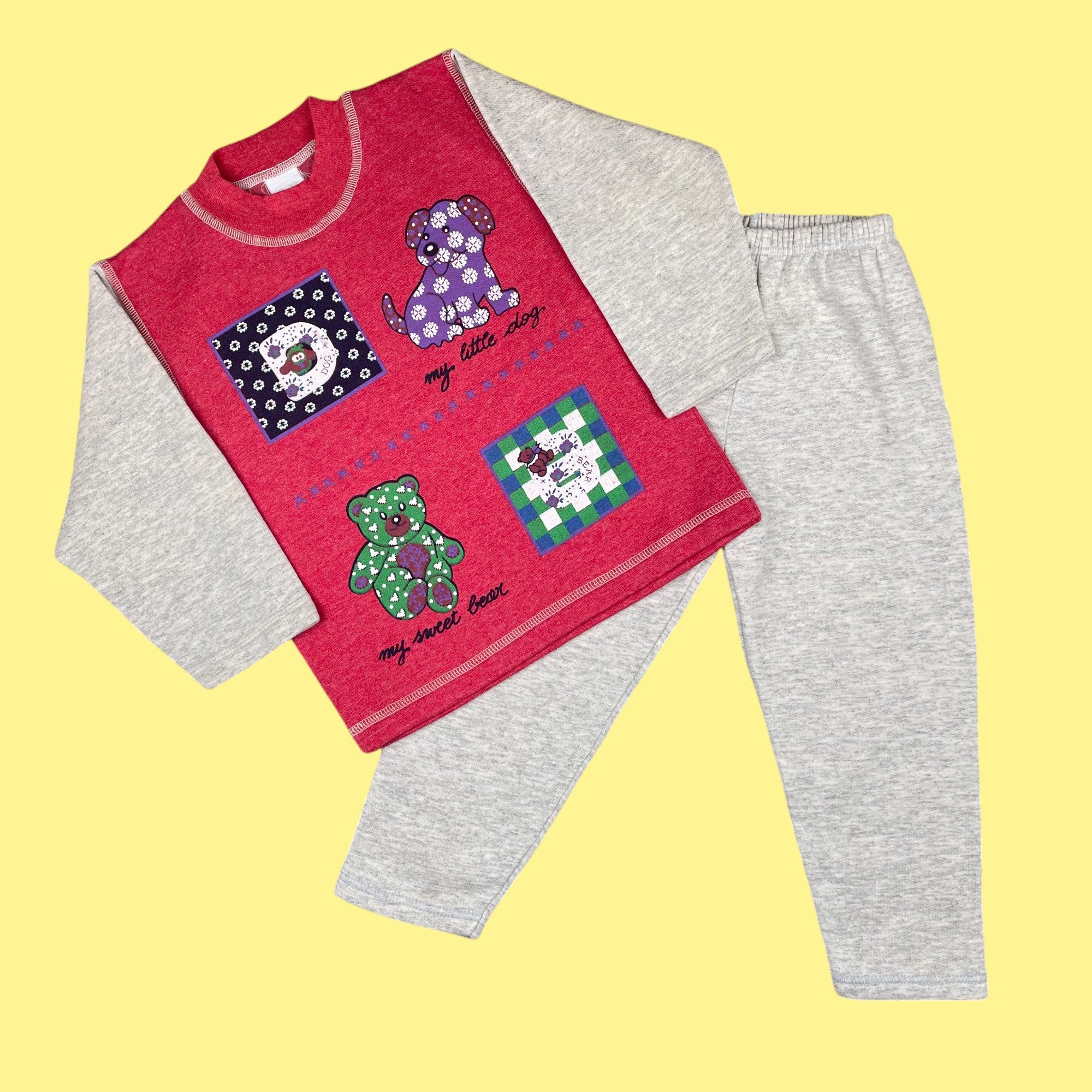 Ensemble deadstock nounours rose 4 ans