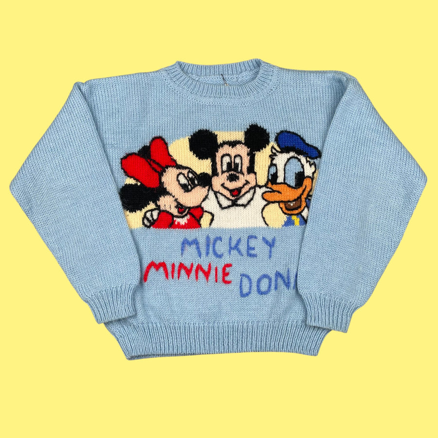 Pull Mickey Donald Minnie fait main 7 ans