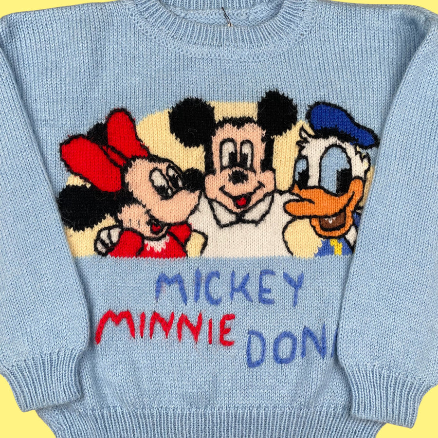 Pull Mickey Donald Minnie fait main 7 ans