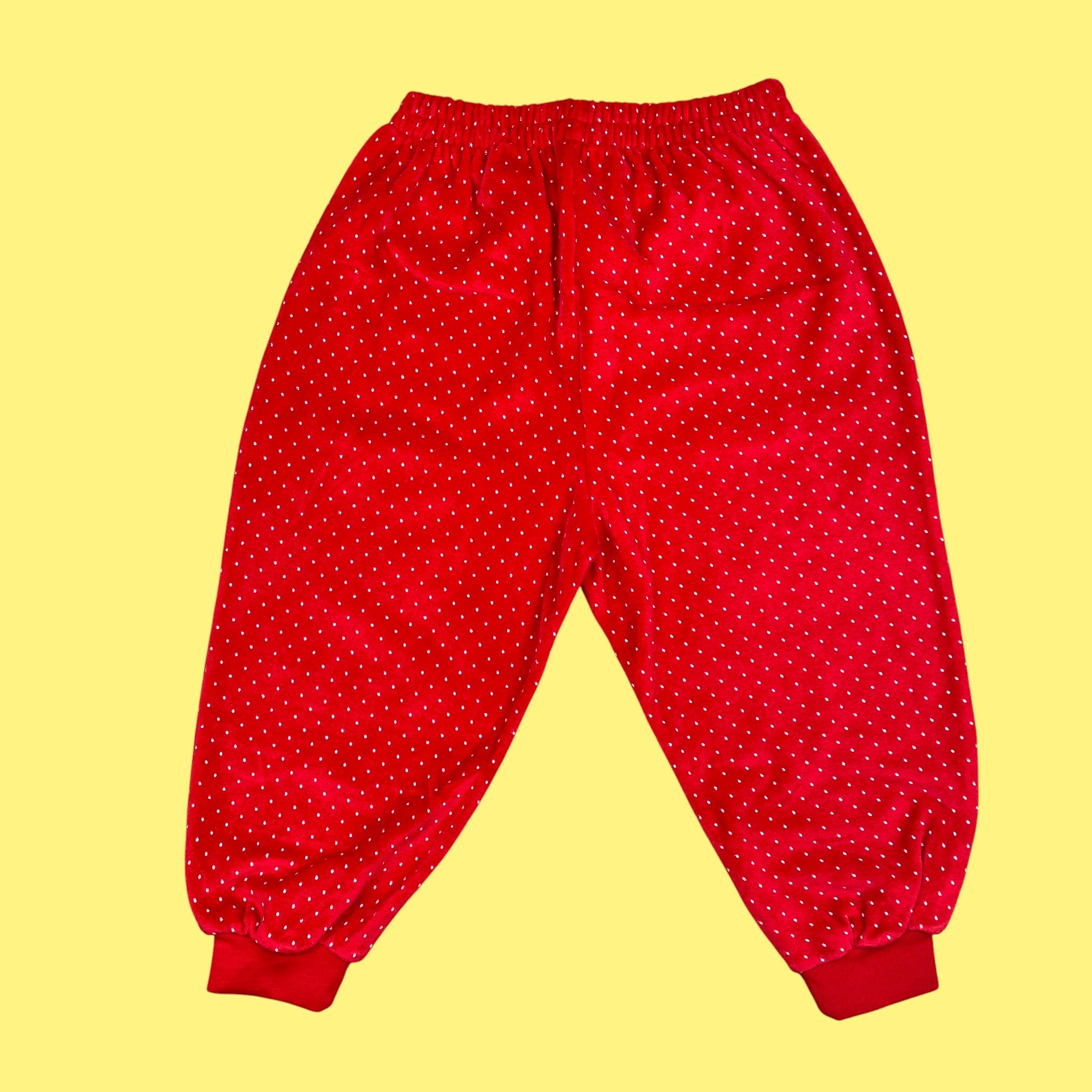 Ensemble velours deadstock fraises 18-24 mois et 5 ans