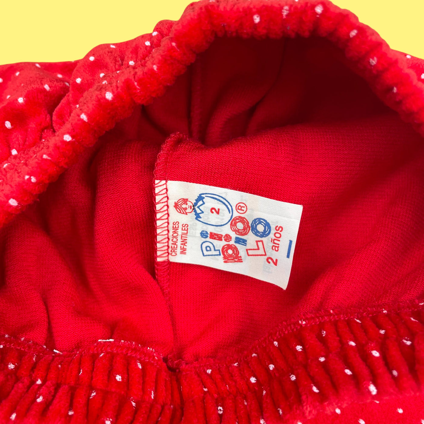 Ensemble velours deadstock fraises 18-24 mois et 5 ans