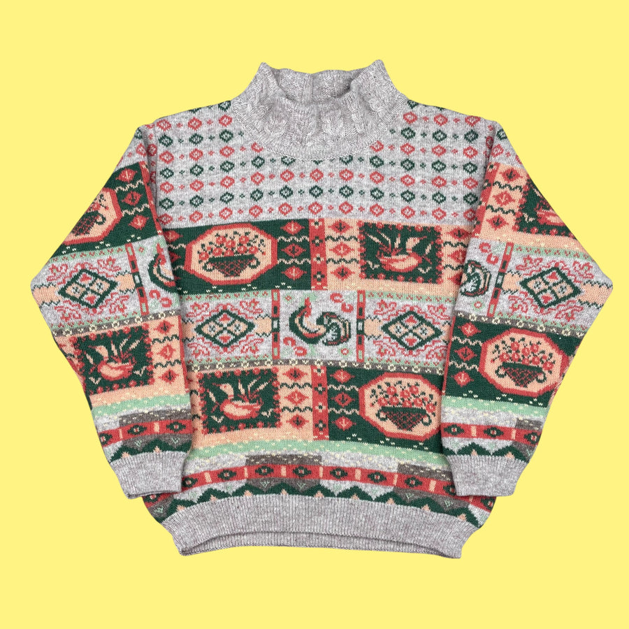 Pull vintage tout doux 6-7 ans