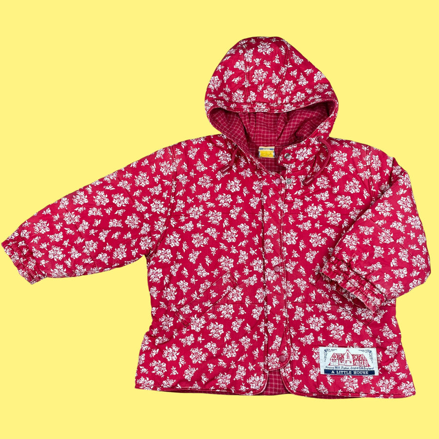 Manteau vintage petites fleurs 5 ans