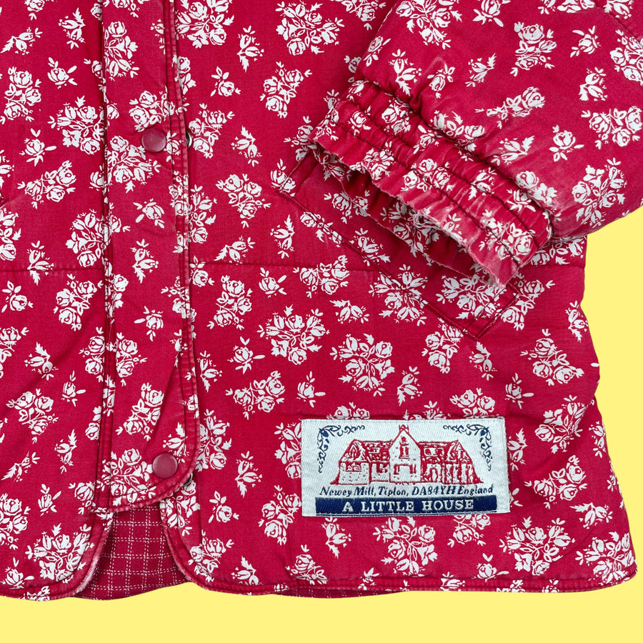 Manteau vintage petites fleurs 5 ans