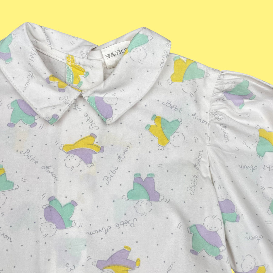 Chemisier pastel vintage 12-18 mois