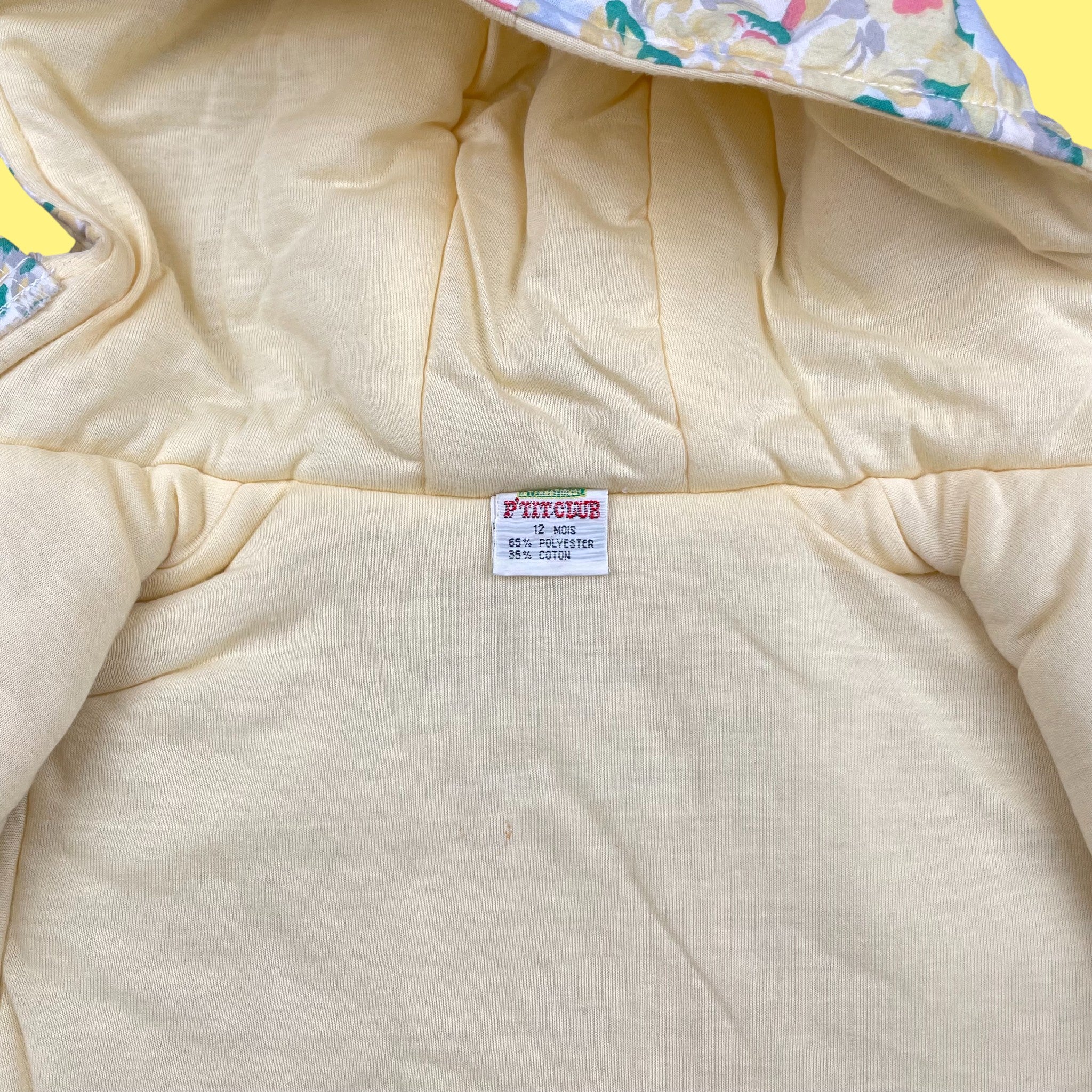 Manteau fleurie vintage 12 mois