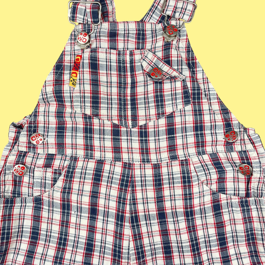 Salopette carreaux 2 ans