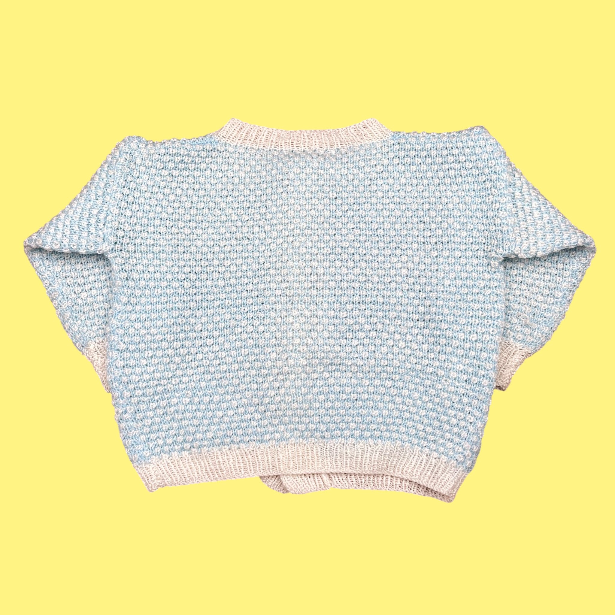 Gilet fait main coeur vintage 18-24 mois