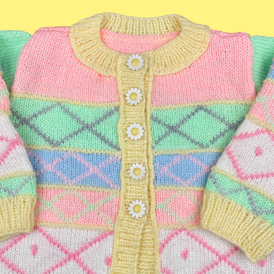 Gilet marguerites vintage 12-18 mois