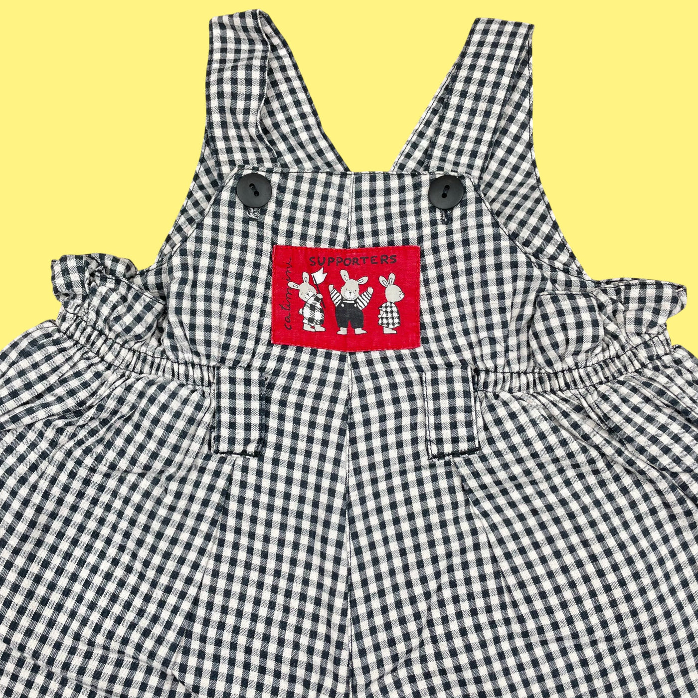 Salopette vichy Catimini vintage 3-6 mois