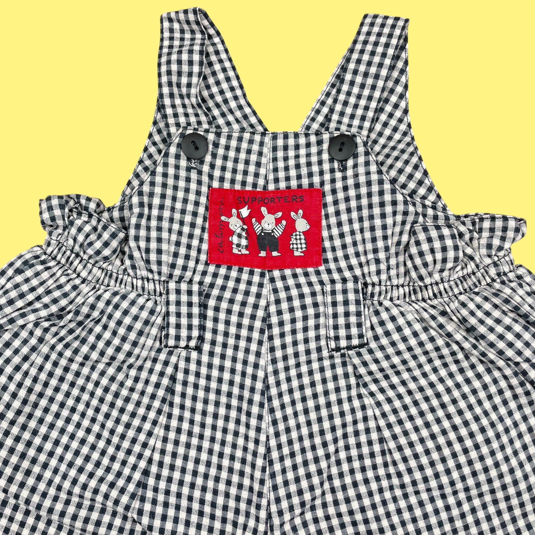 Salopette vichy Catimini vintage 3-6 mois