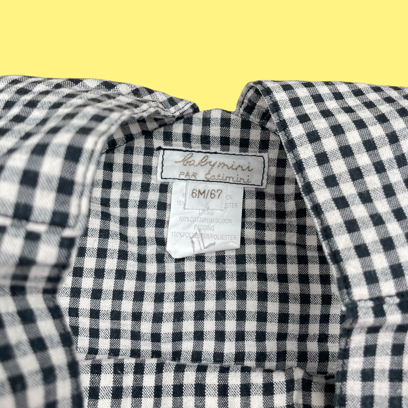 Salopette vichy Catimini vintage 3-6 mois