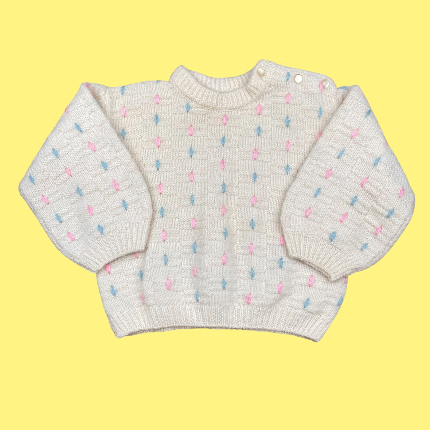 Pull vintage fait main 2-3 ans