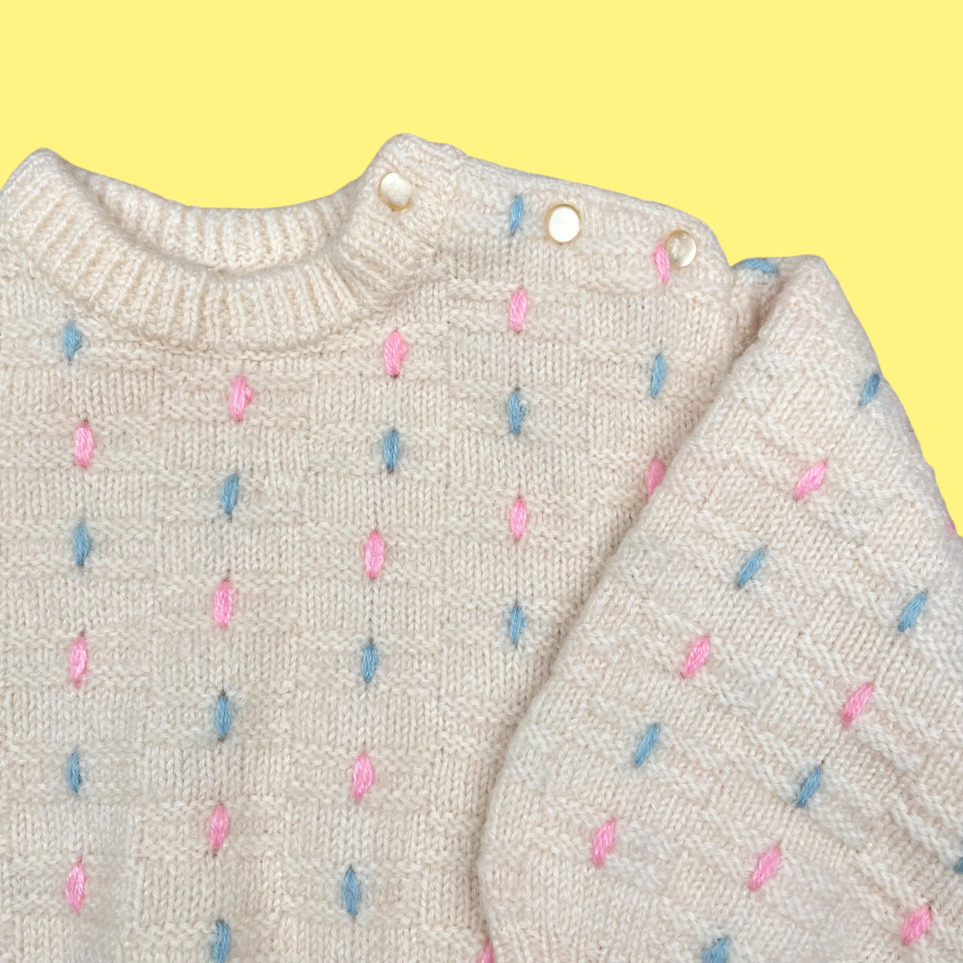 Pull vintage fait main 2-3 ans