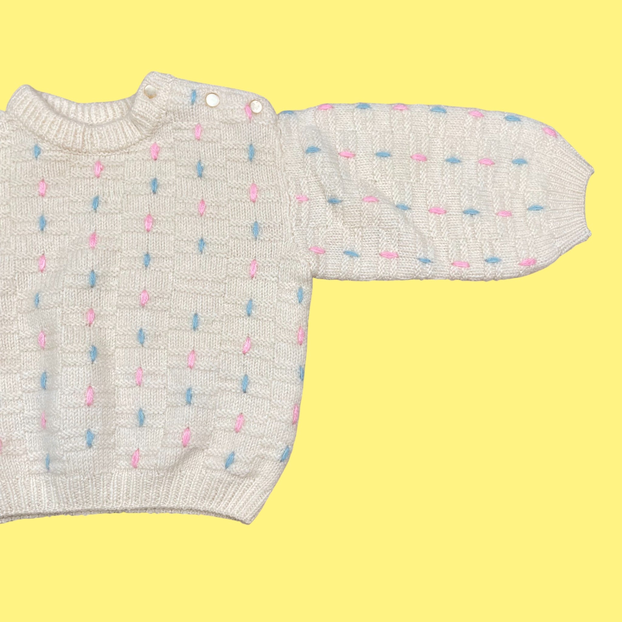 Pull vintage fait main 2-3 ans