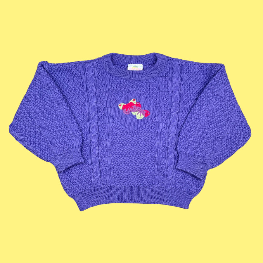 Pull vintage violet 2 ans