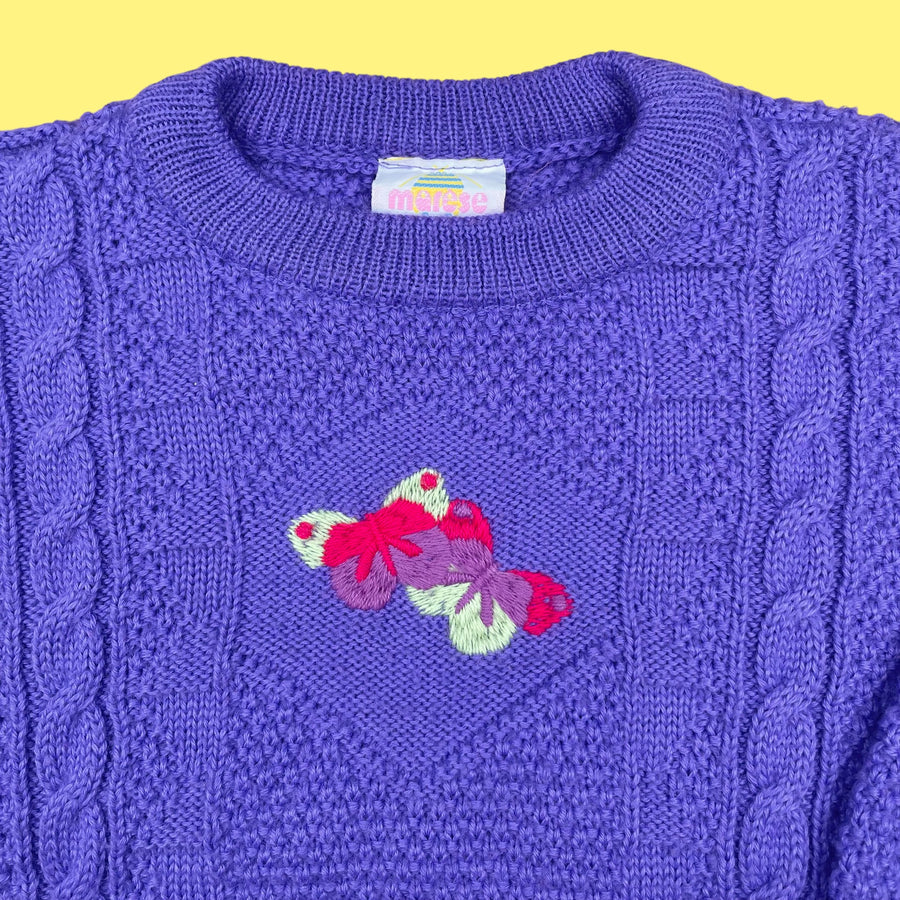 Pull vintage violet 2 ans