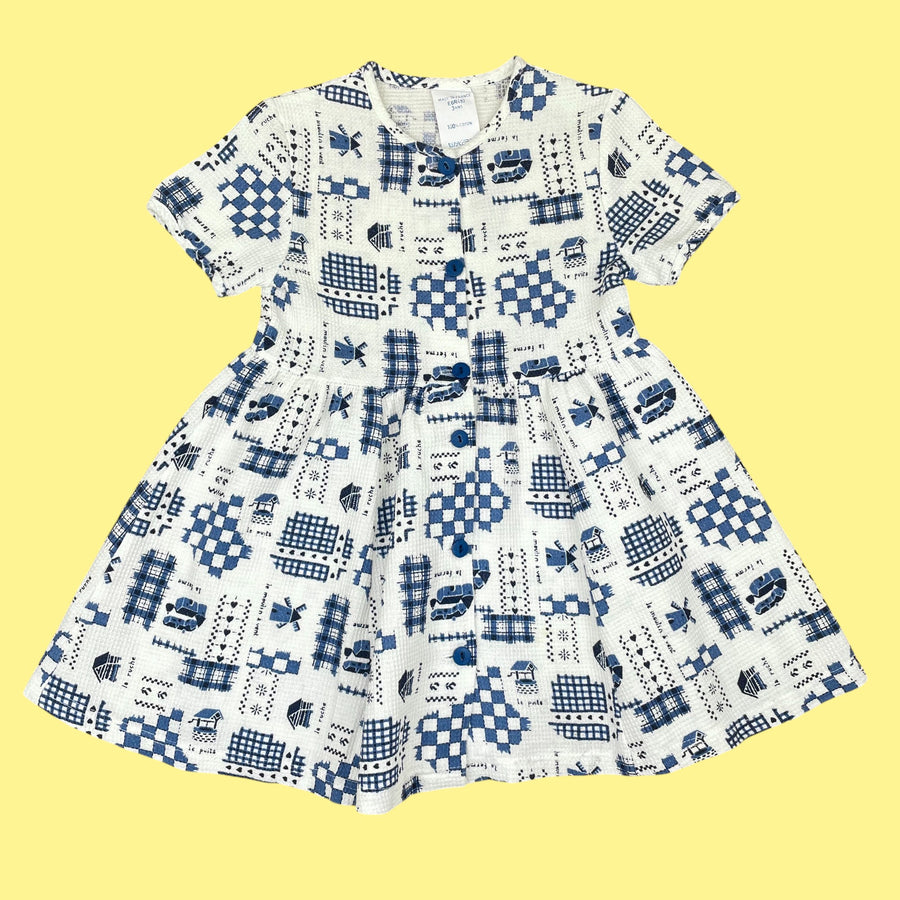 Robe nid d'abeille 2-3 ans