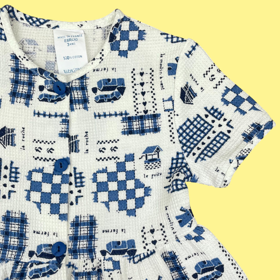 Robe nid d'abeille 2-3 ans
