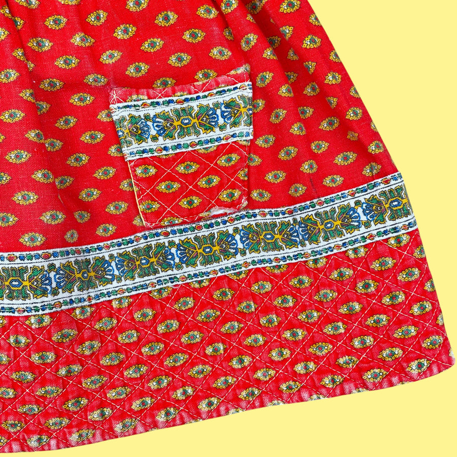 Robe-tablier provençale 2 ans