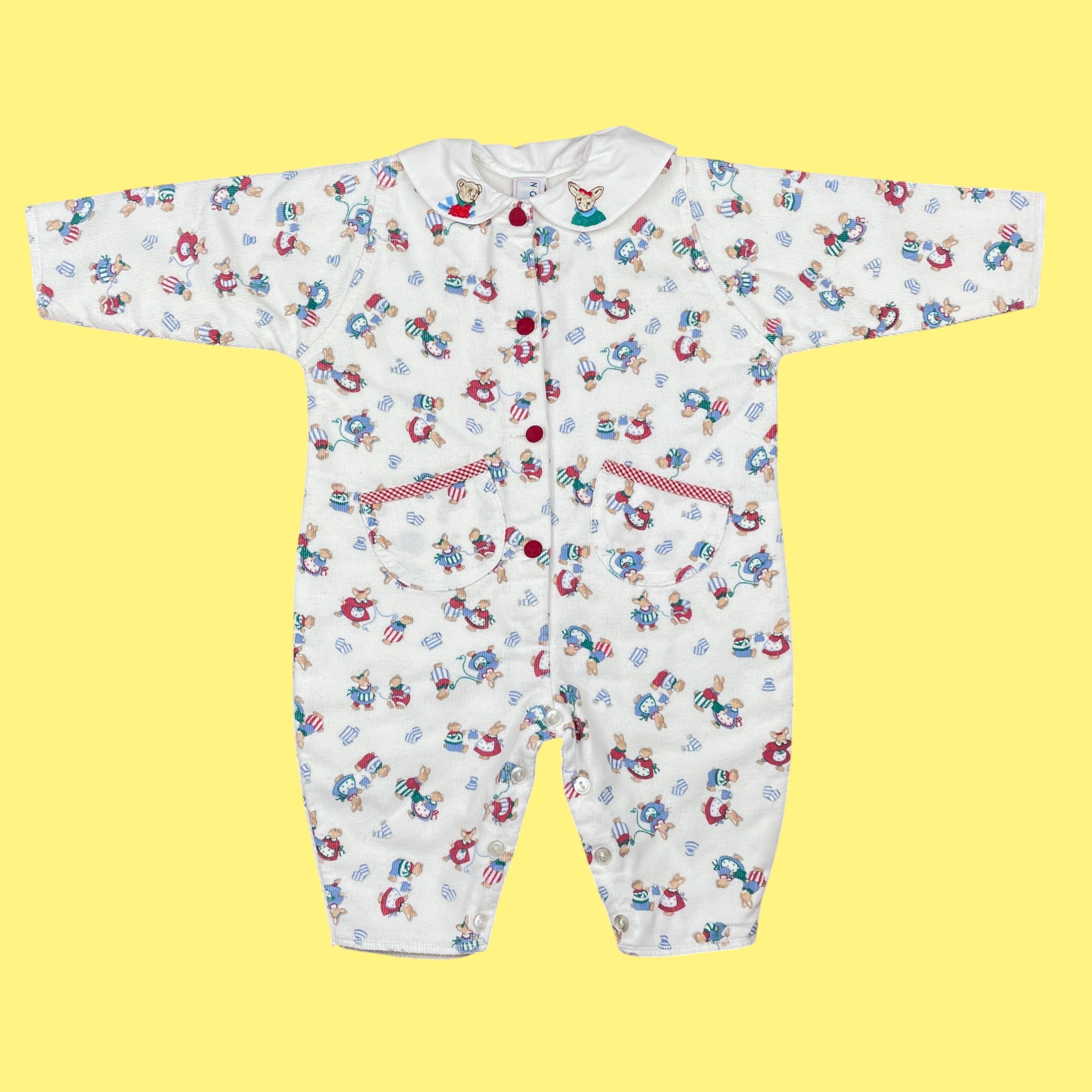 Combinaison vintage velours 3-6 mois