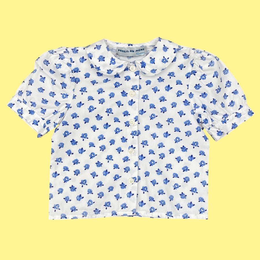 Chemisier fleurs vintage 12 mois