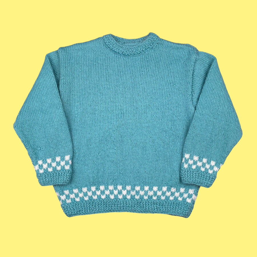 Pull vintage fait main 5-6 ans